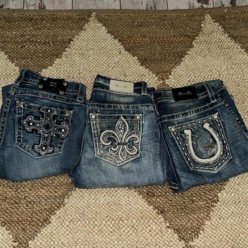 3 pairs of miss me jeans